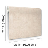Alma Plaster by York Wallcoverings Faux Weave Vinyl Non Woven Wallpaper- York Wallcoverings SI7140