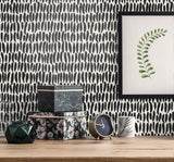 Brushwork Inkwell by The Simple Life Abstract Brushwork Wallpaper – Seabrook Designs SL80000