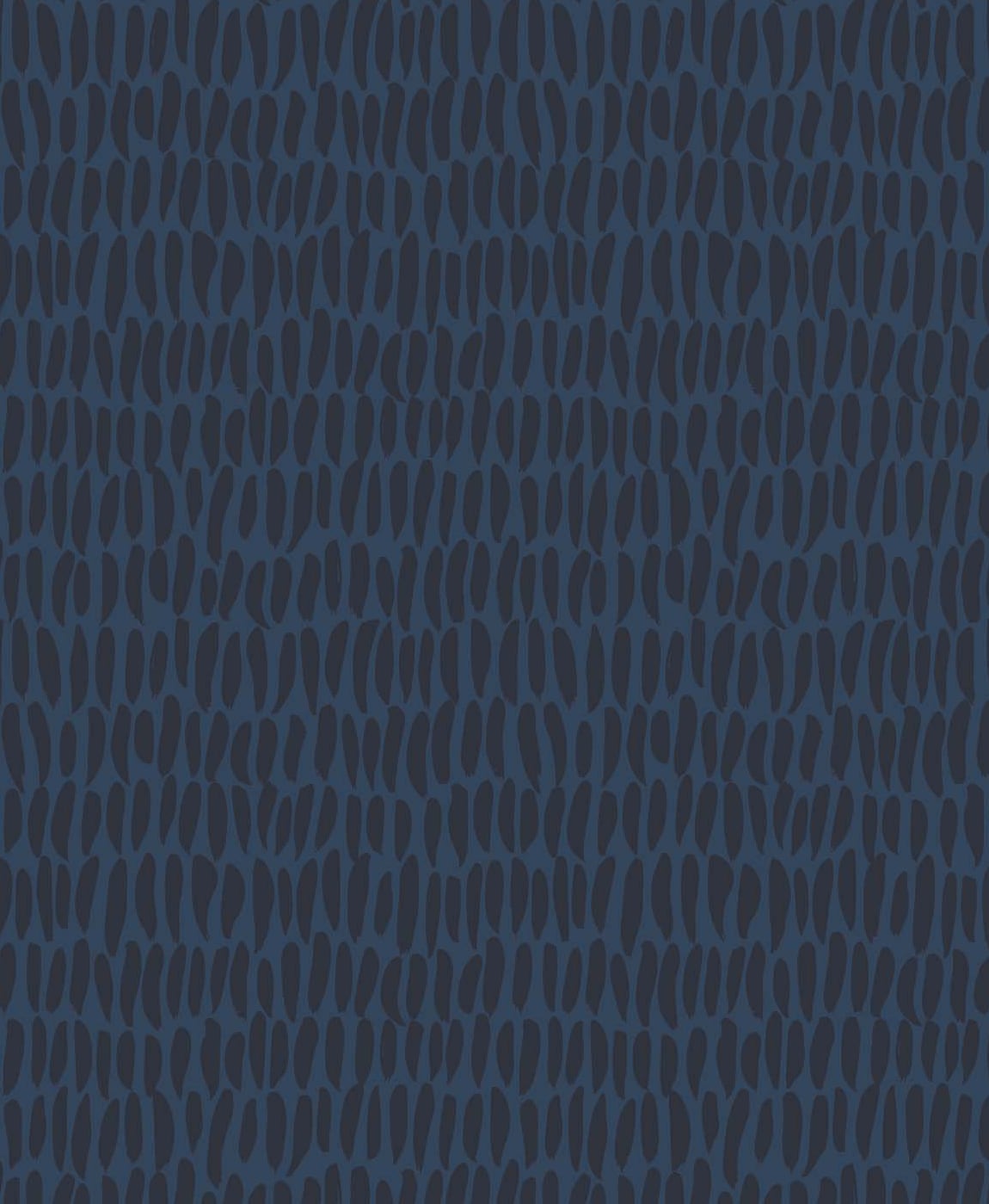 Brushwork wallpaper in Midnight blue with an abstract brushstroke pattern