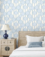 Minimalist Geometric Baby Blue by The Simple Life Geometric Wallpaper – Seabrook Designs SL80102