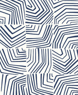 Linework Maze geometric linework wallpaper in Imperial Blue by Seabrook Designs