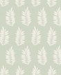 Pinnate Silhouette wallpaper in sage with white leaf silhouettes