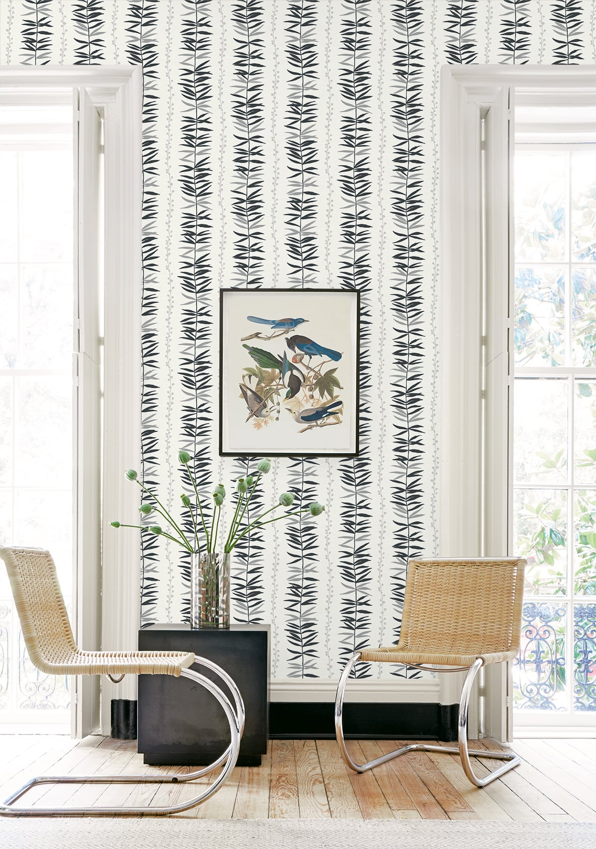 Summer Garland Shadow by The Simple Life Botanical Wallpaper – Seabrook Designs SL80500