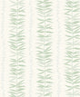Summer Garland botanical wallpaper in forest green with vertical leafy garland pattern