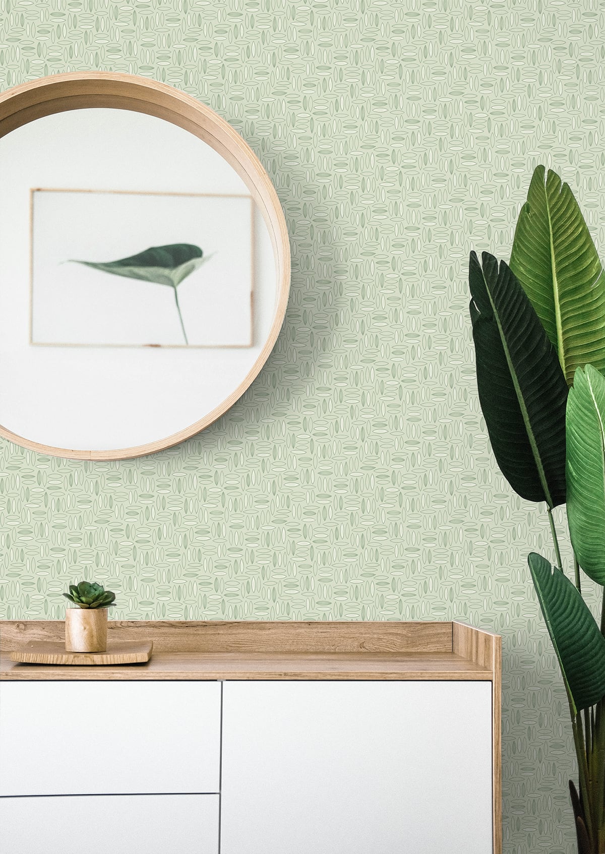 Pip Geo Apple by The Simple Life Geometric Wallpaper – Seabrook Designs SL80604