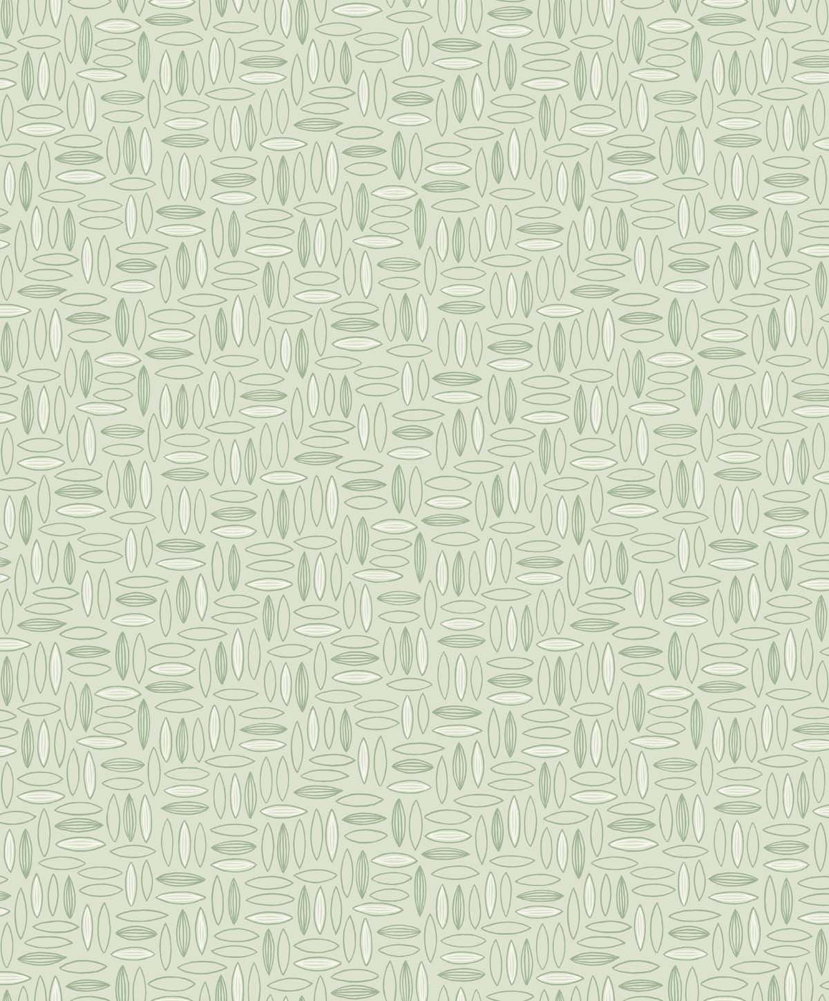 Pip Geo wallpaper in Apple colorway featuring a small-scale geometric oval motif.