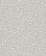 Heather grey geometric wallpaper with scattered oval motifs in a matte finish