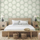 Island Palm Celadon by The Simple Life Coastal Palm Leaf Wallpaper – Seabrook Designs SL80704
