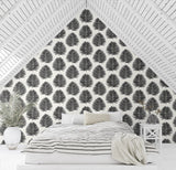 Island Palm Black & White by The Simple Life Palm Leaf Wallpaper – Seabrook Designs SL80720