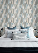 Geometric Shadows Aquamarine by The Simple Life Geometric Wallpaper – Seabrook Designs SL80808