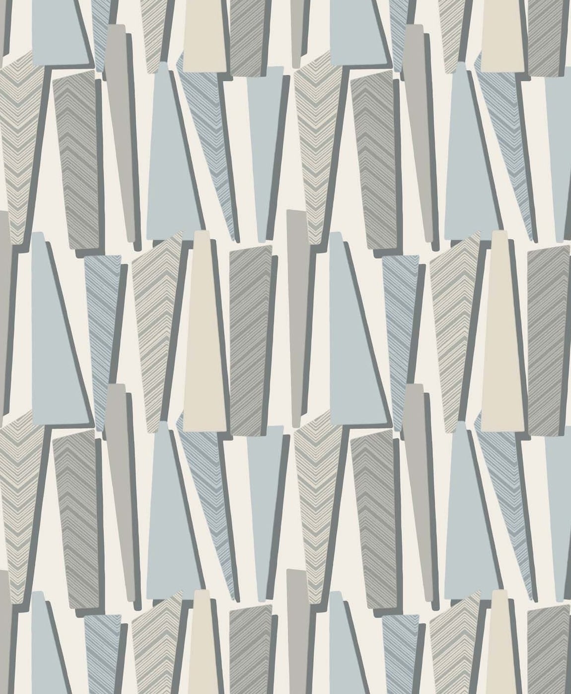 Geometric Shadows aquamarine geometric wallpaper with layered shadow shapes