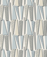 Geometric Shadows aquamarine geometric wallpaper with layered shadow shapes