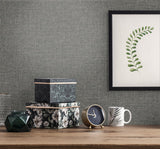 Soft Linen Volcanic Salt by The Simple Life Linen Texture Wallpaper – Seabrook Designs SL81110