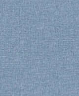 Soft Linen "Blueberry" linen-texture wallpaper in a soft blue matte finish