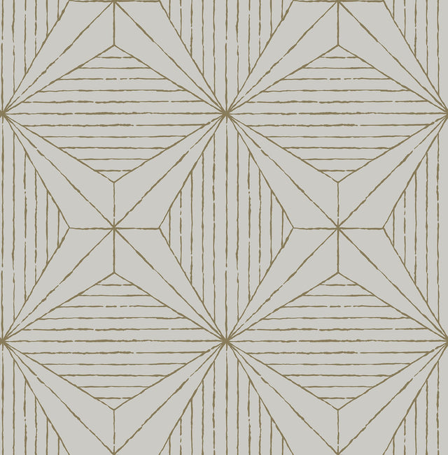 Aurum Gold Geometric Self Adhesive Wallpaper with Metallic Modern Graphic Pattern - NuWallpaper SLS3520