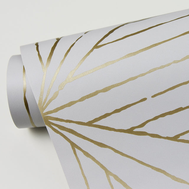 Aurum Gold Geometric Self Adhesive Wallpaper with Metallic Modern Graphic Pattern - NuWallpaper SLS3520