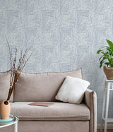 Ink Blue Peel & Stick Wallpaper with Modern Abstract Geometric Pattern - NuWallpaper SLS3974