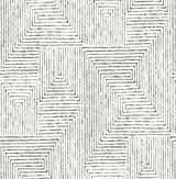 Ink Black Peel & Stick Wallpaper with Abstract Geometric Pattern - NuWallpaper SLS3975
