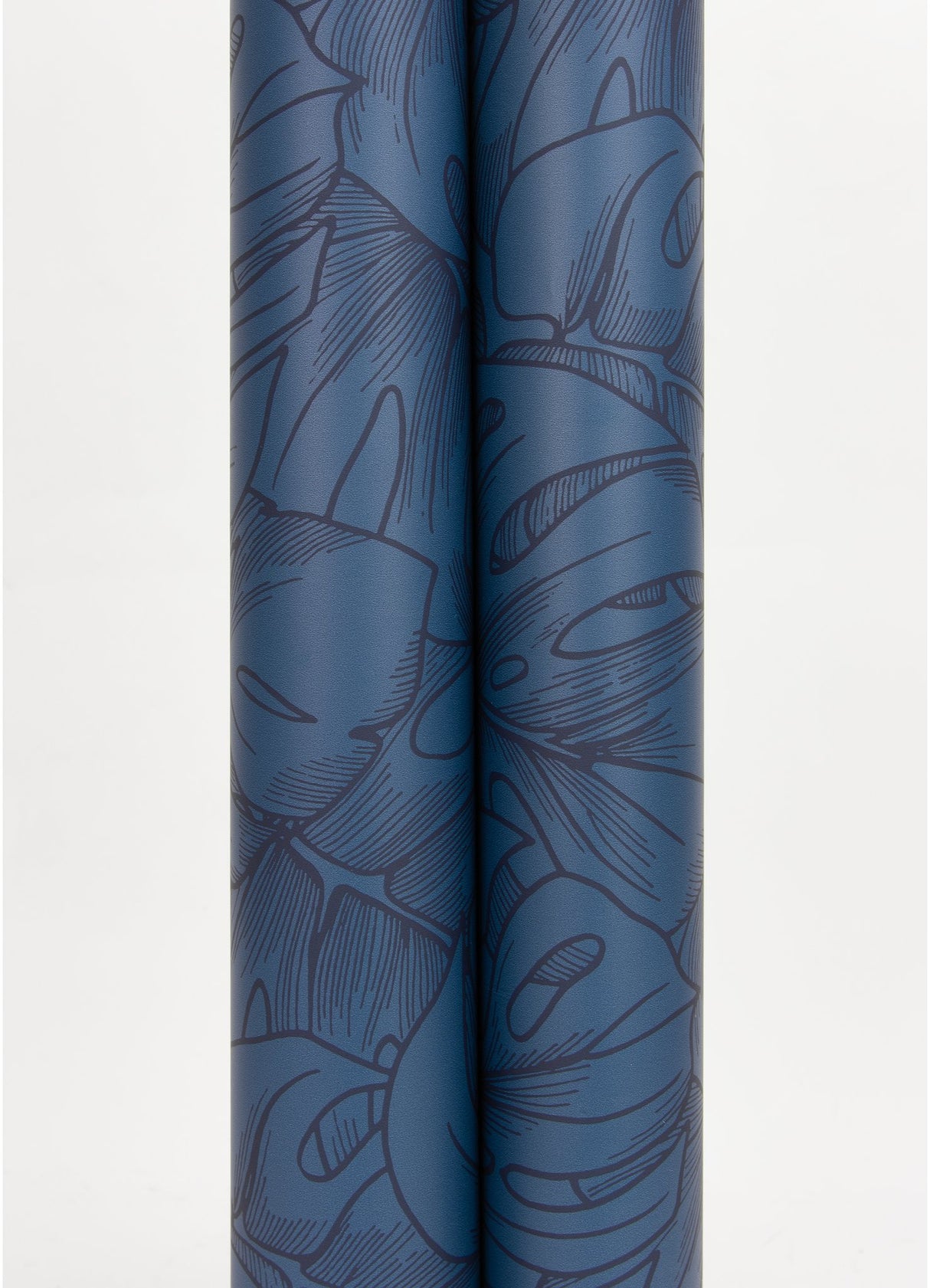 Borneo Indigo Peel & Stick Wallpaper with Modern Botanical Leaf Motif - NuWallpaper SLS3978