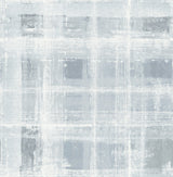 Stuart Blue Peel & Stick Wallpaper with Modern Plaid Pattern - Scott Living SLS4294