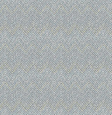 Alden Grey Blue Tweed Chevron Peel & Stick Wallpaper - Scott Living x NuWallpaper SLS4295