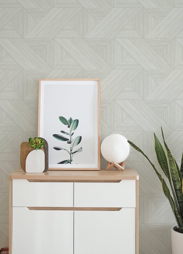 Weser Cream Peel & Stick Wallpaper with Modern Abstract Geometric Pattern - NuWallpaper SLS4296