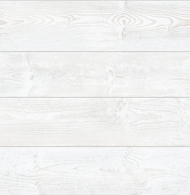 Urban Shiplap White Self Adhesive Peel and Stick Wallpaper with Wood Plank Pattern, Modern Style - SLW3401