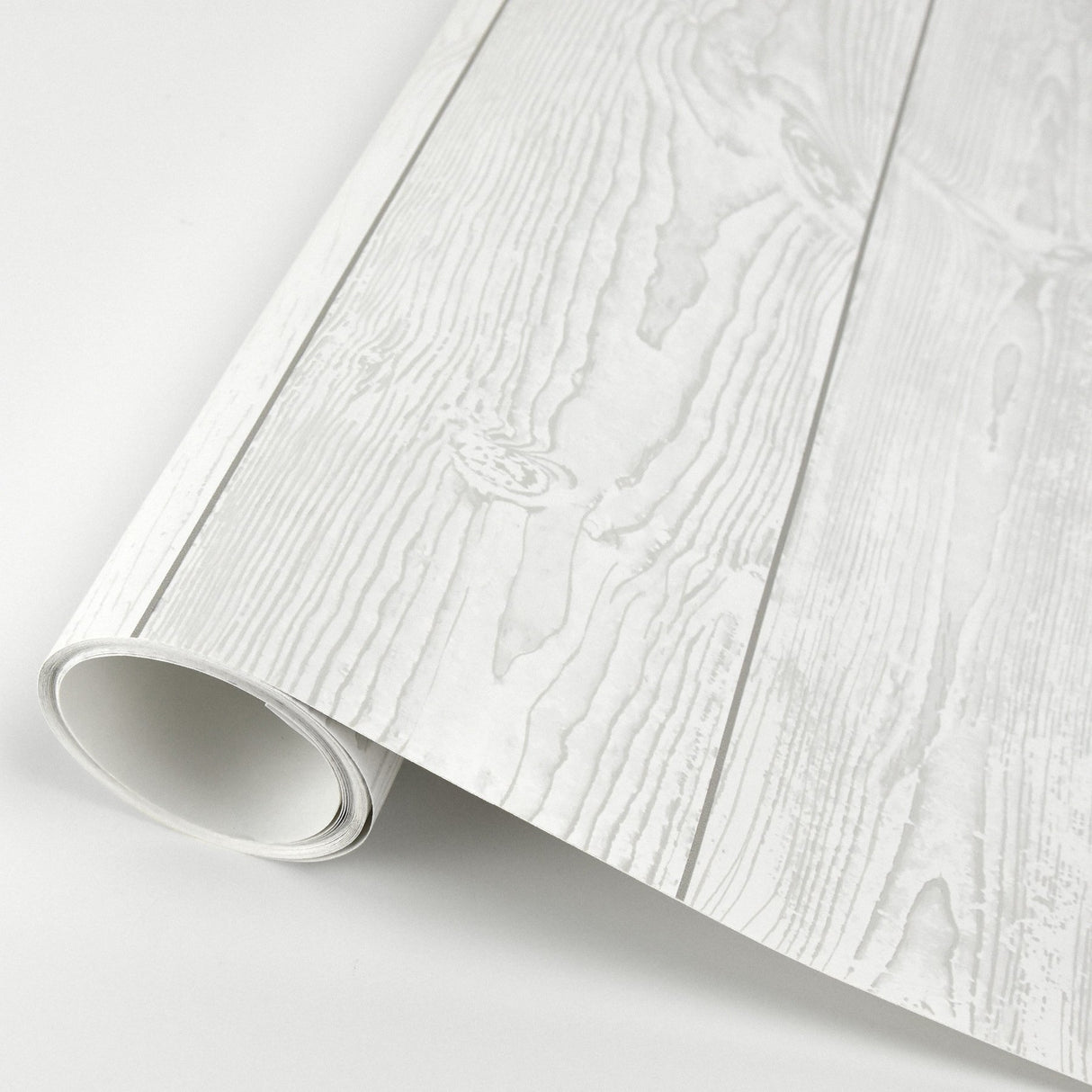Urban Shiplap White Self Adhesive Peel and Stick Wallpaper with Wood Plank Pattern, Modern Style - SLW3401