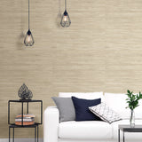 Seagrass Natural by NuWallpaper Peel and Stick Self Adhesive Fully Removable Vinyl Grasscloth Textured Wallpaper WallPops Collection - SLW3409