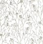 Whistler Grey and White Botanical Branches Peel and Stick Wallpaper by NuWallpaper - SLW3416
