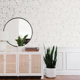 Whistler Grey and White Delicate Botanical Branches Peel and Stick Self Adhesive Removable Wallpaper by NuWallpaper - SLW3416