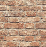 Brick Revival Brick Red Peel and Stick Self Adhesive Wallpaper by NuWallpaper - SLW3418