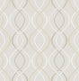 Relativity Neutral Cream and Gold Geometric Ogee Peel and Stick Wallpaper by NuWallpaper - SLW3420
