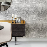 Modern Magic Grey and White by NuWallpaper Abstract Brushstroke Dash Peel and Stick Self Adhesive Wallpaper - SLW3421