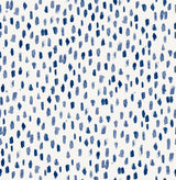 Bindu Blue and White Watercolor Brushstroke Dot Peel and Stick Wallpaper by NuWallpaper - SLW3701