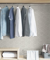 Quinn Grey Geometric Peel and Stick Self Adhesive Wallpaper by NuWallpaper WallPops Collection 20.5-in x 18-ft Roll - SLW3703