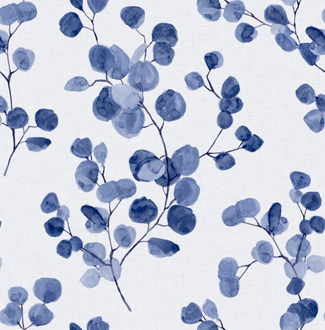 Bliss Indigo Self Adhesive Peel and Stick Wallpaper by NuWallpaper - SLW3705