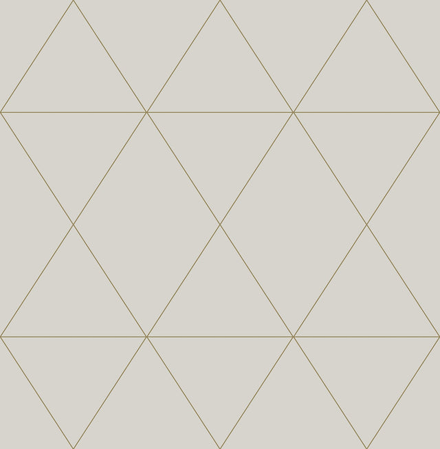 Double Take Gold Grey Self Adhesive Peel & Stick Vinyl Wallpaper with Modern Geometric Pattern - Scott Living SLW3706