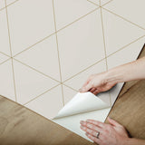 Double Take Gold Grey Self Adhesive Peel & Stick Vinyl Wallpaper with Modern Geometric Pattern - Scott Living SLW3706