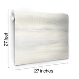 Soothing Mists Scenic White Wallpaper with Tranquil Watercolor Landscape - York SO2430