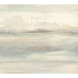 Soothing Mists Scenic Light Blue Wallpaper with Abstract Watercolor Motif - York SO2432