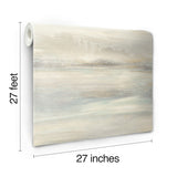Soothing Mists Scenic Light Blue Wallpaper with Abstract Watercolor Motif - York SO2432