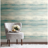 Soothing Mists Scenic Light Blue Wallpaper with Abstract Watercolor Motif - York SO2432