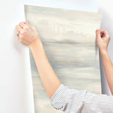 Soothing Mists Scenic Light Blue Wallpaper with Abstract Watercolor Motif - York SO2432