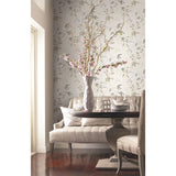 Linden Flower Tan Wallpaper with Watercolor Floral Motif - York SO2444