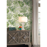 Paradise Palm Green Wallpaper with Tropical Palm Leaf Motif - York SO2450