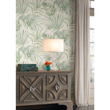 Paradise Palm Light Green Wallpaper with Botanical Palm Leaf Pattern - York SO2452