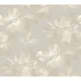 Midnight Blooms Grey Wallpaper with Painterly Floral Motif - York SO2472