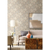 Midnight Blooms Grey Wallpaper with Painterly Floral Motif - York SO2472