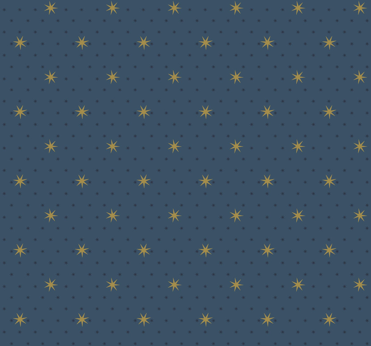 Stella Star Navy Metallic Wallpaper with Celestial Metallic Star Motif - York SP1498